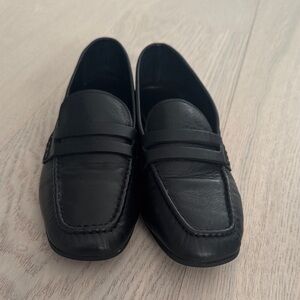 L'INTERVALLE Black Leather Loafers